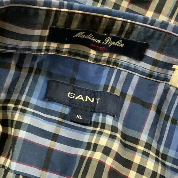 Gant Men’s Fitted Plaid Shirt Poplin XL #L1 - Picture 5 of 5